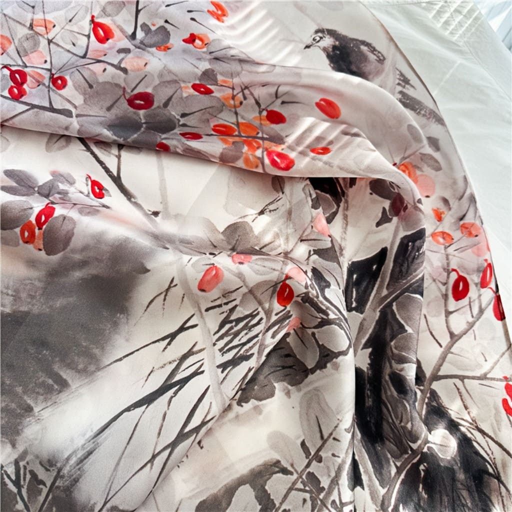 MaraSilk Pure Mulberry Silk Scarf - Oblong Crepe Satin MS627