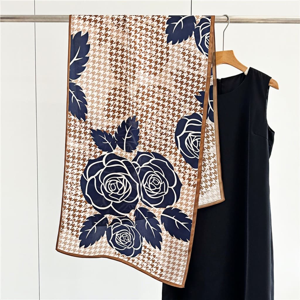 MaraSilk Pure Mulberry Silk Scarf - Oblong Crepe Satin MS628 66" x 21" MS62801