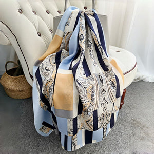 MaraSilk Pure Mulberry Silk Scarf - Oblong Crepe Satin MS629