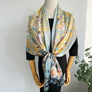 MaraSilk Pure Mulberry Silk Scarf - Oblong Crepe Satin MS630 66" x 21" MS63001