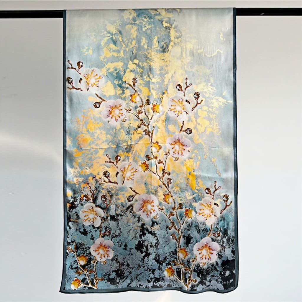 MaraSilk Pure Mulberry Silk Scarf - Oblong Crepe Satin MS630