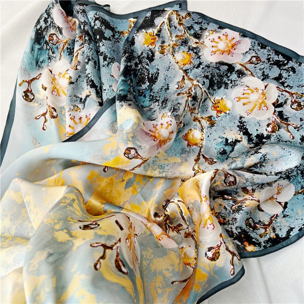 MaraSilk Pure Mulberry Silk Scarf - Oblong Crepe Satin MS630