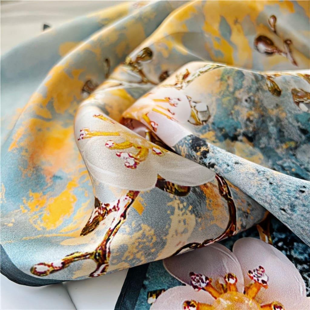 MaraSilk Pure Mulberry Silk Scarf - Oblong Crepe Satin MS630