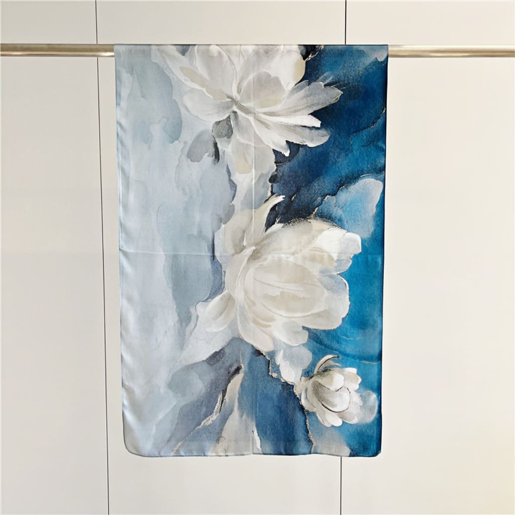 MaraSilk Pure Mulberry Silk Scarf - Oblong Crepe Satin MS631