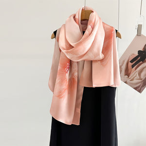 MaraSilk Pure Mulberry Silk Scarf - Oblong Crepe Satin MS830