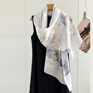 MaraSilk Pure Mulberry Silk Scarf - Oblong Crepe Satin MS830