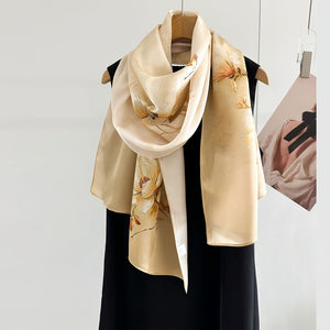 MaraSilk Pure Mulberry Silk Scarf - Oblong Crepe Satin MS830