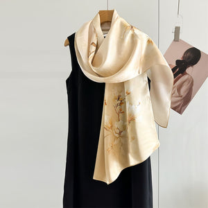 MaraSilk Pure Mulberry Silk Scarf - Oblong Crepe Satin MS830