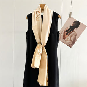 MaraSilk Pure Mulberry Silk Scarf - Oblong Crepe Satin MS830