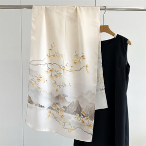 MaraSilk Pure Mulberry Silk Scarf - Oblong Crepe Satin MS830 66" x 21" MS83004