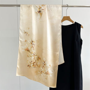 MaraSilk Pure Mulberry Silk Scarf - Oblong Crepe Satin MS830 66" x 21" MS83006