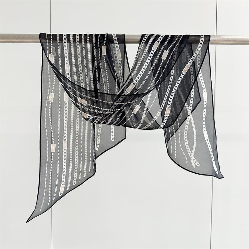 MaraSilk Pure Mulberry Silk Scarf - Oblong Georgette MS928 63" x 12" MS92802