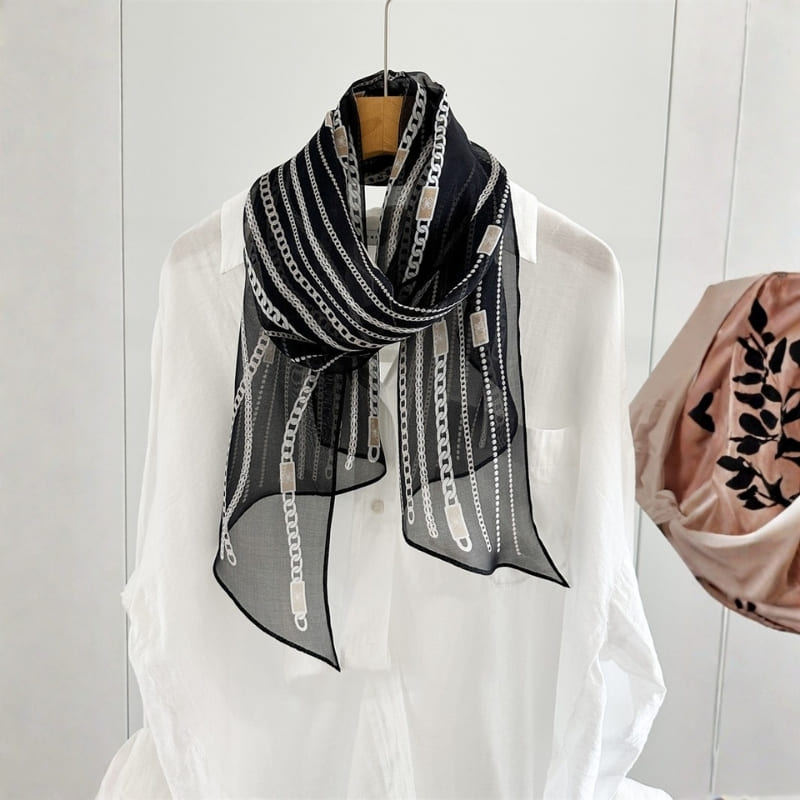 MaraSilk Pure Mulberry Silk Scarf - Oblong Georgette MS928