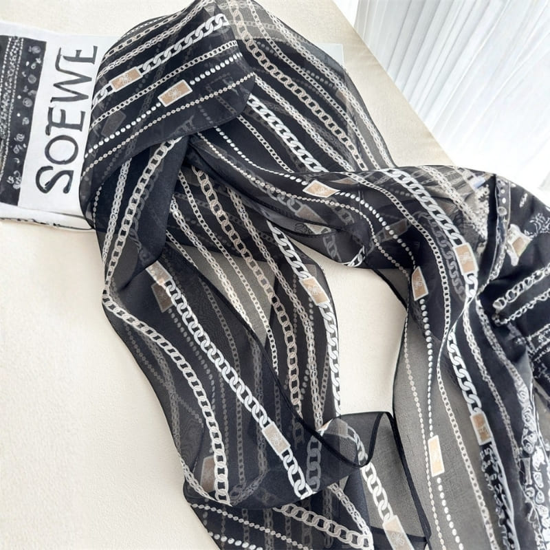 MaraSilk Pure Mulberry Silk Scarf - Oblong Georgette MS928