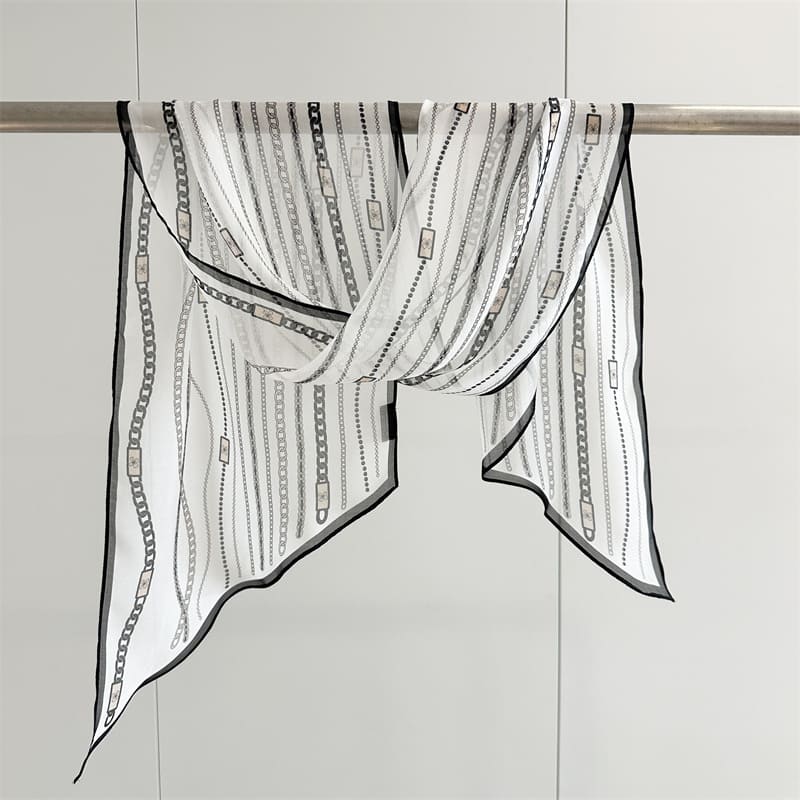 MaraSilk Pure Mulberry Silk Scarf - Oblong Georgette MS928 63" x 12" MS92801