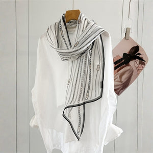 MaraSilk Pure Mulberry Silk Scarf - Oblong Georgette MS928