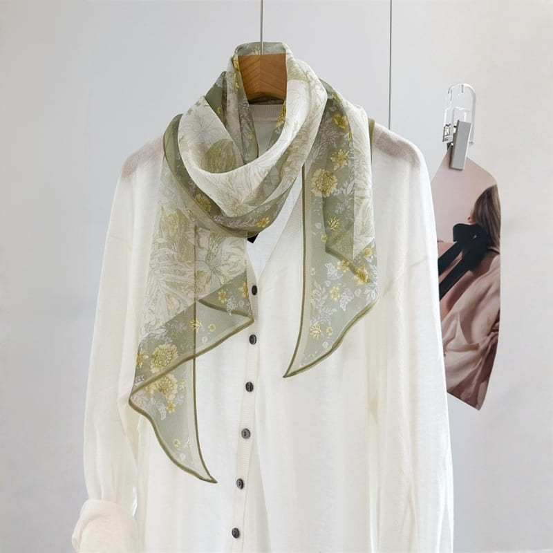 MaraSilk Pure Mulberry Silk Scarf - Oblong Georgette MS1027