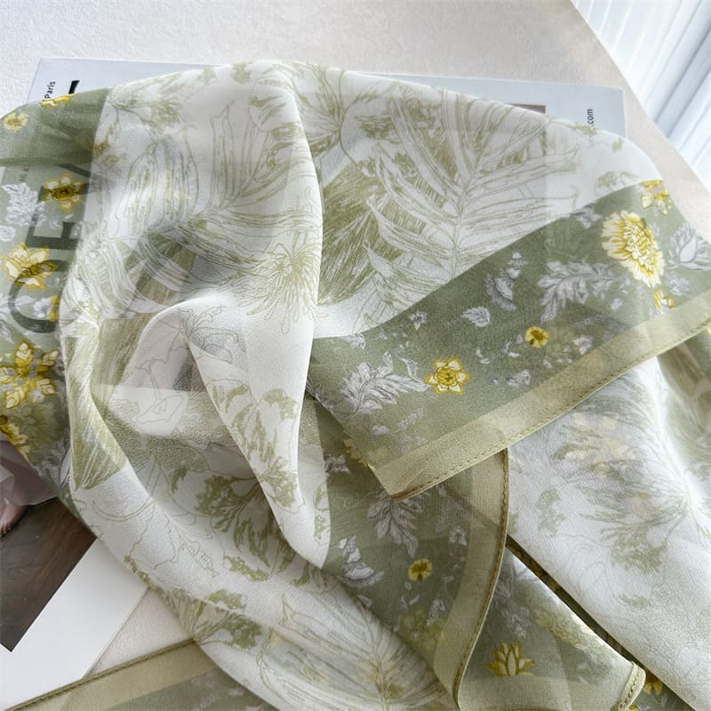 MaraSilk Pure Mulberry Silk Scarf - Oblong Georgette MS1027