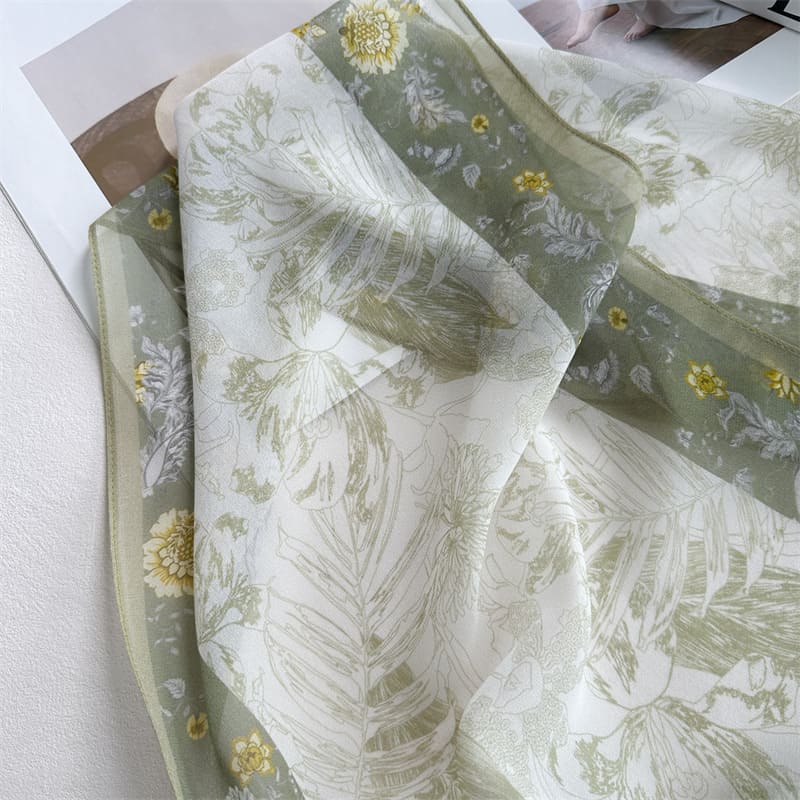 MaraSilk Pure Mulberry Silk Scarf - Oblong Georgette MS1027