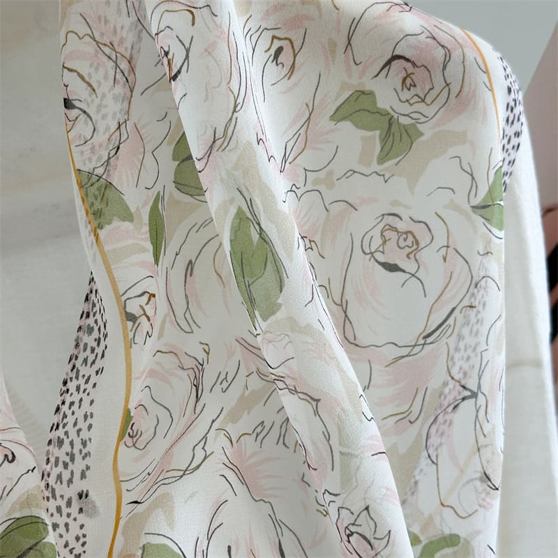 MaraSilk Pure Mulberry Silk Scarf - Oblong Georgette MS1027