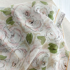 MaraSilk Pure Mulberry Silk Scarf - Oblong Georgette MS1027