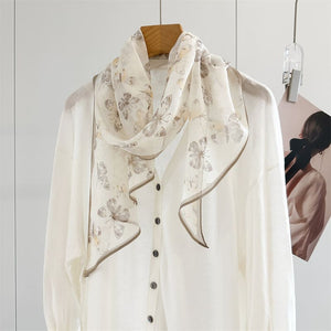 MaraSilk Pure Mulberry Silk Scarf - Oblong Georgette MS1027