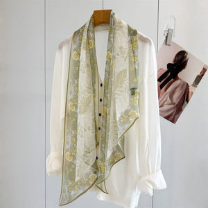 MaraSilk Pure Mulberry Silk Scarf - Oblong Georgette MS1027