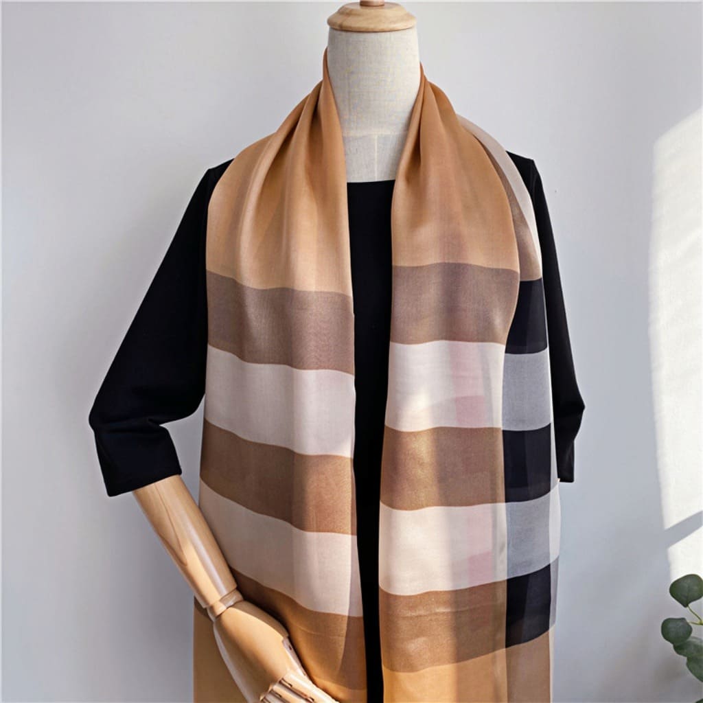 MaraSilk Pure Mulberry Silk Scarf - Oblong Georgette MS572