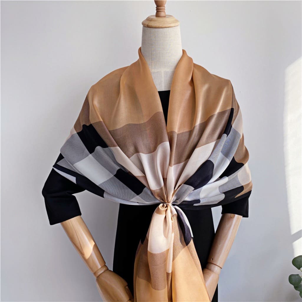 MaraSilk Pure Mulberry Silk Scarf - Oblong Georgette MS572