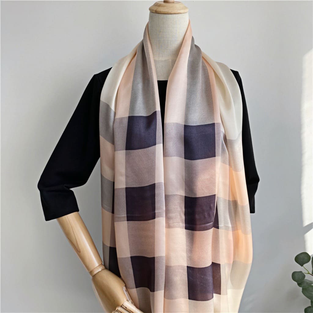 MaraSilk Pure Mulberry Silk Scarf - Oblong Georgette MS572