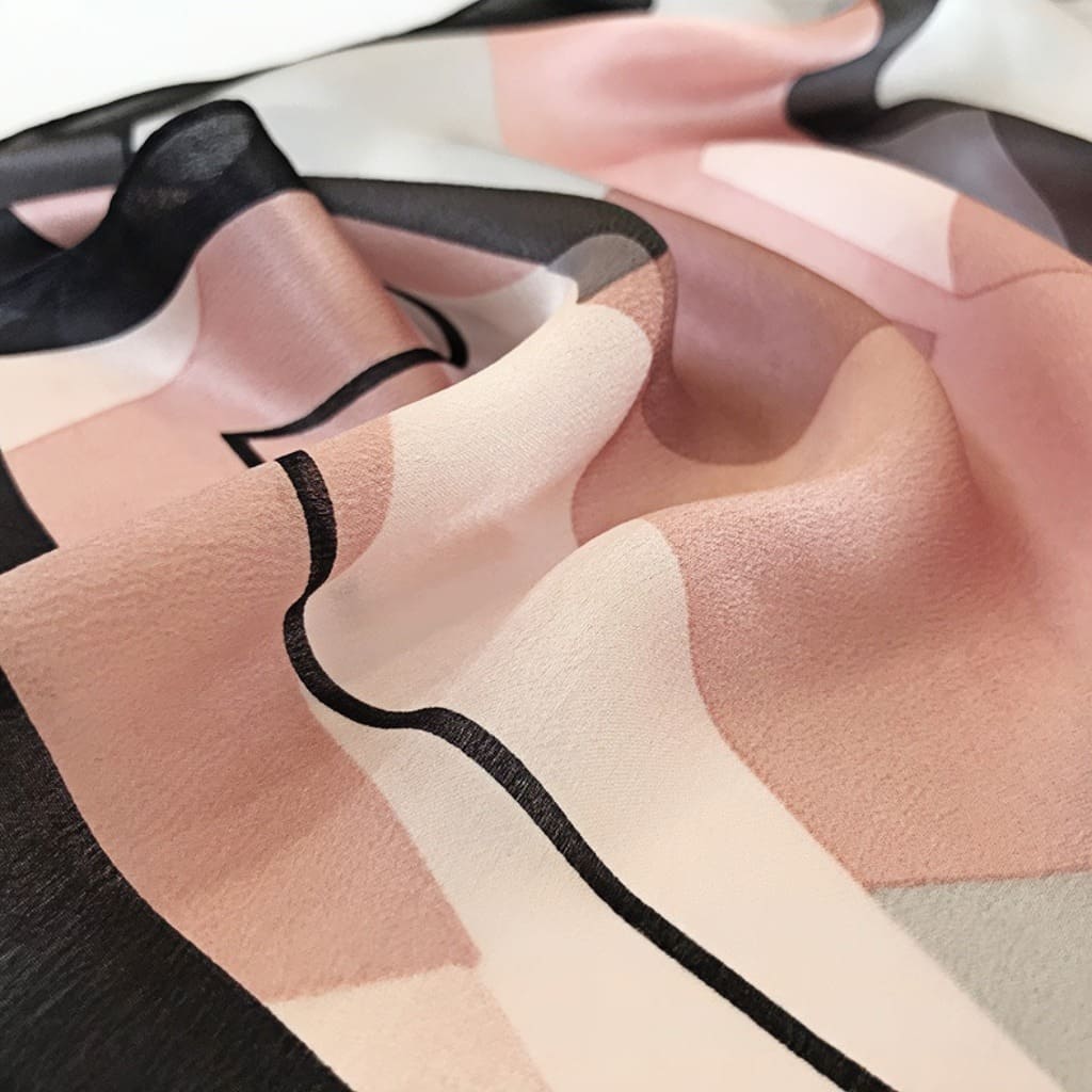 MaraSilk Pure Mulberry Silk Scarf - Oblong Georgette MS573