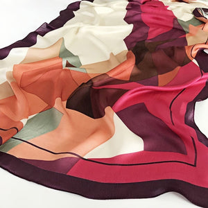 MaraSilk Pure Mulberry Silk Scarf - Oblong Georgette MS573