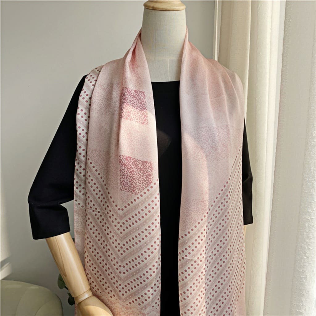 MaraSilk Pure Mulberry Silk Scarf - Oblong Georgette MS576