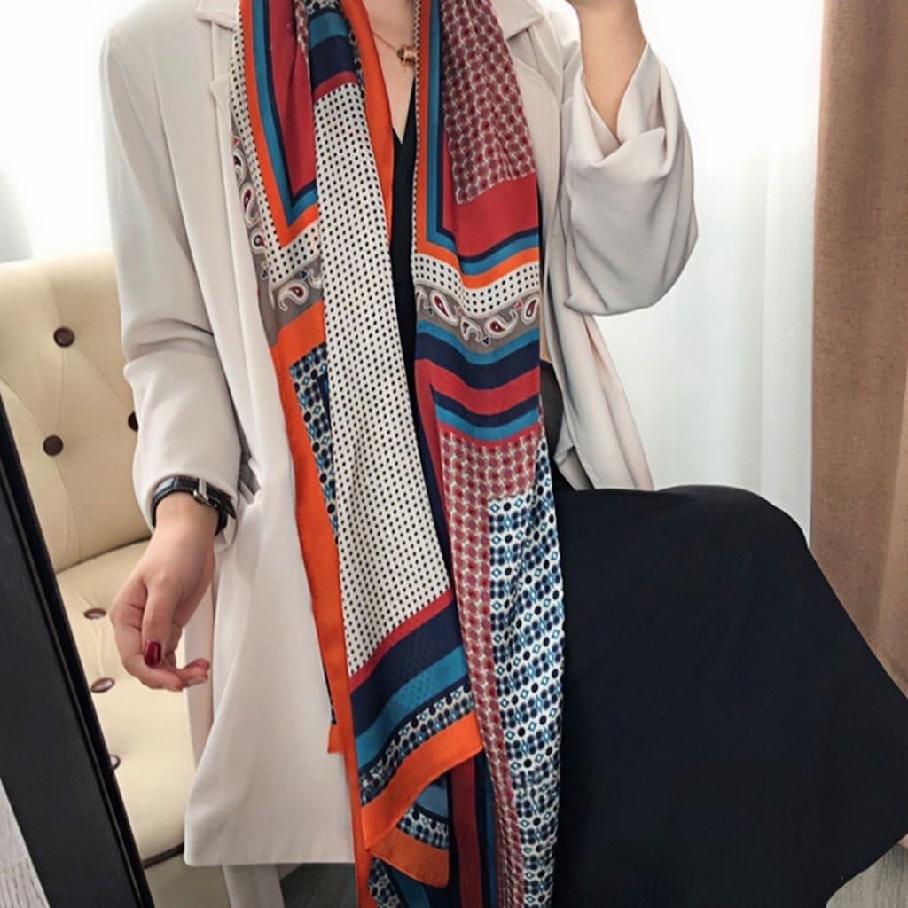 MaraSilk Pure Mulberry Silk Scarf - Oblong Georgette MS579 71" x 26" MS57901