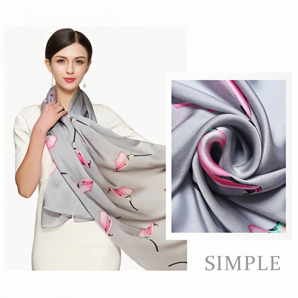 MaraSilk Pure Mulberry Silk Scarf - Oblong Georgette MS580