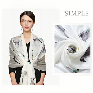 MaraSilk Pure Mulberry Silk Scarf - Oblong Georgette MS580