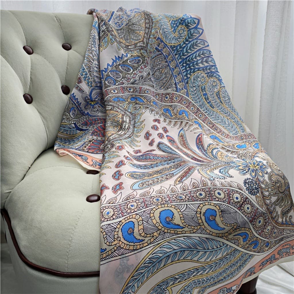 MaraSilk Pure Mulberry Silk Scarf - Oblong Georgette MS582