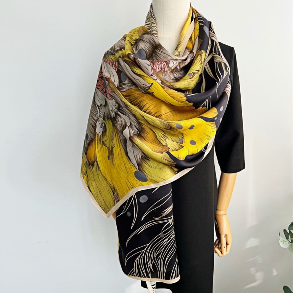 MaraSilk Pure Mulberry Silk Scarf - Oblong Georgette MS584