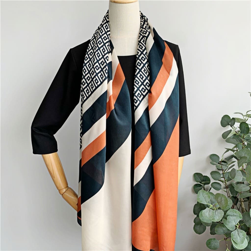 MaraSilk Pure Mulberry Silk Scarf - Oblong Georgette MS585