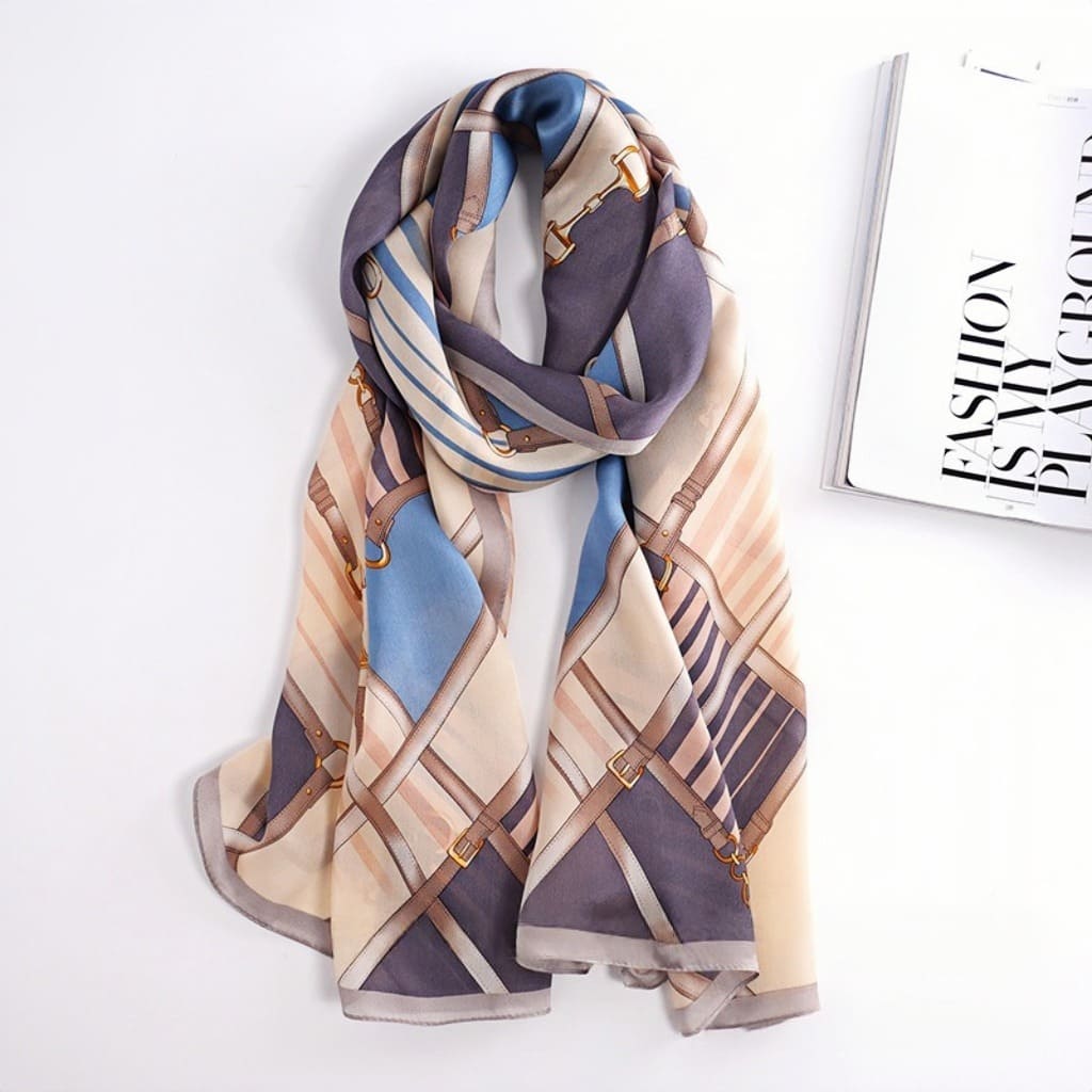 MaraSilk Pure Mulberry Silk Scarf - Oblong Georgette MS587