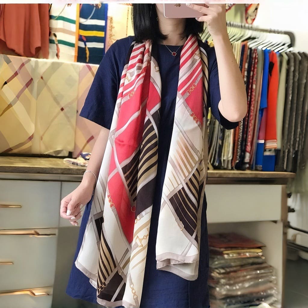 MaraSilk Pure Mulberry Silk Scarf - Oblong Georgette MS587