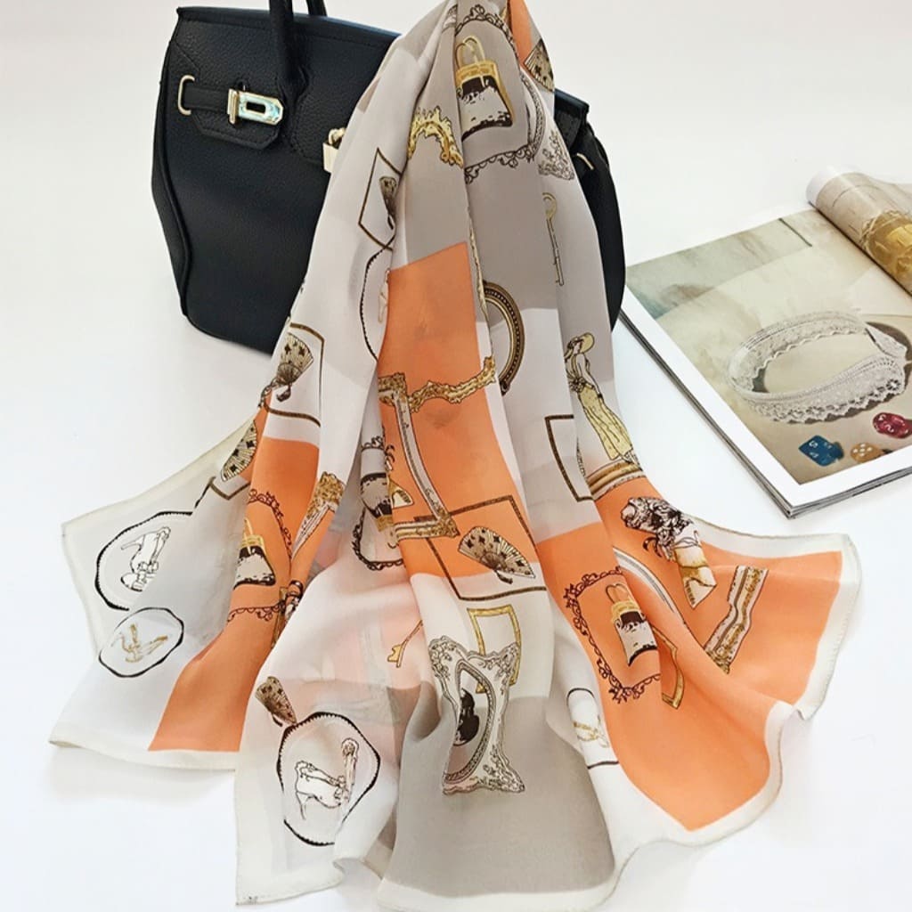 MaraSilk Pure Mulberry Silk Scarf - Oblong Georgette MS588 71" x 26" MS58801