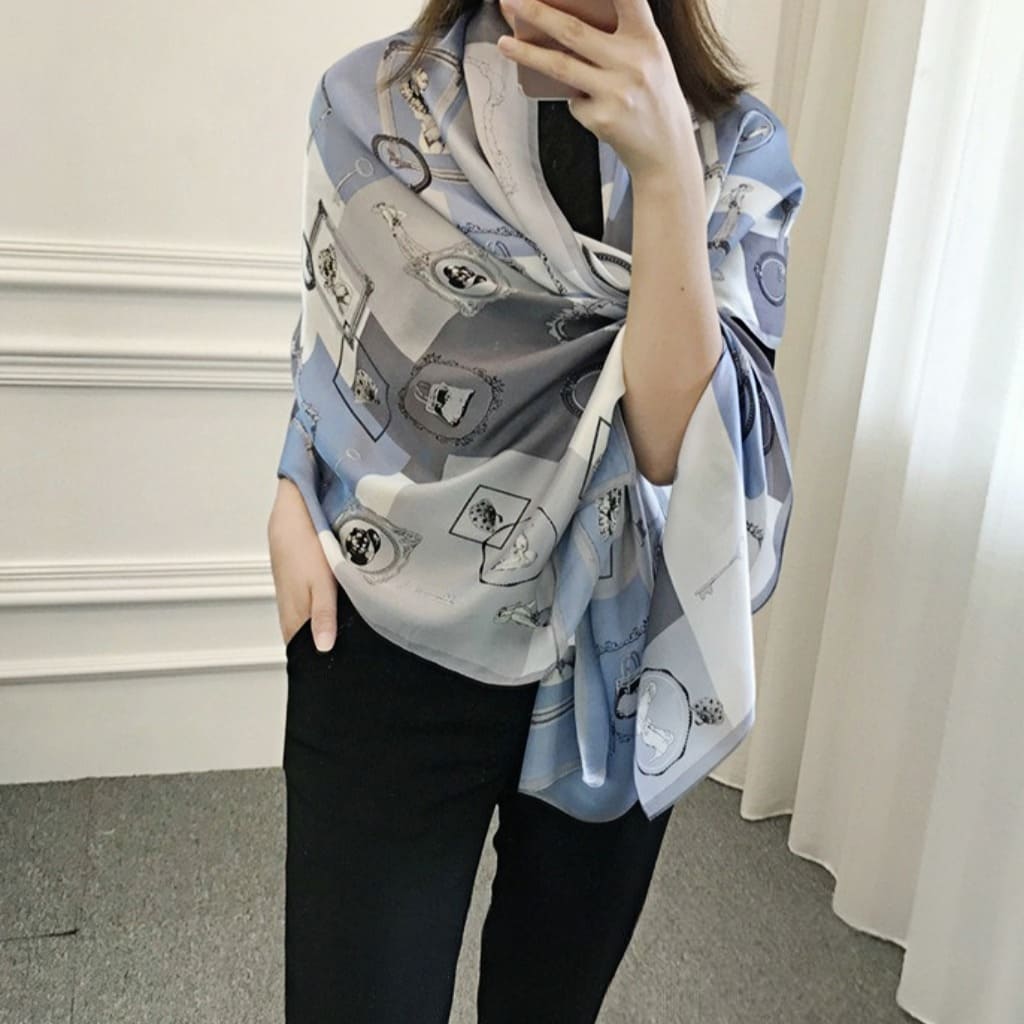 MaraSilk Pure Mulberry Silk Scarf - Oblong Georgette MS588