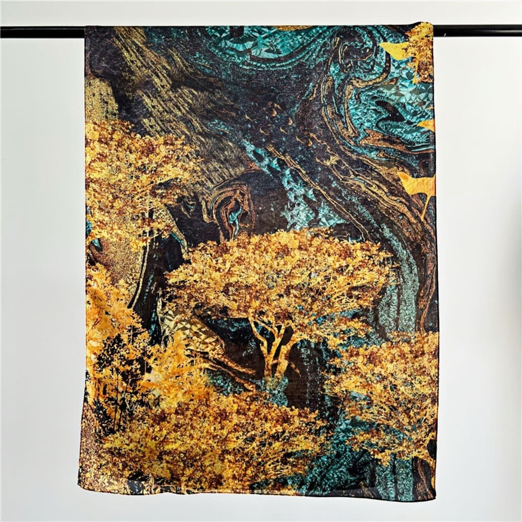 MaraSilk Pure Mulberry Silk Scarf - Oblong Georgette MS590