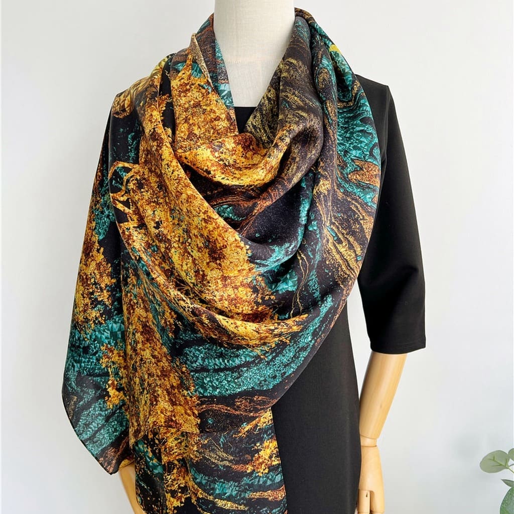 MaraSilk Pure Mulberry Silk Scarf - Oblong Georgette MS590