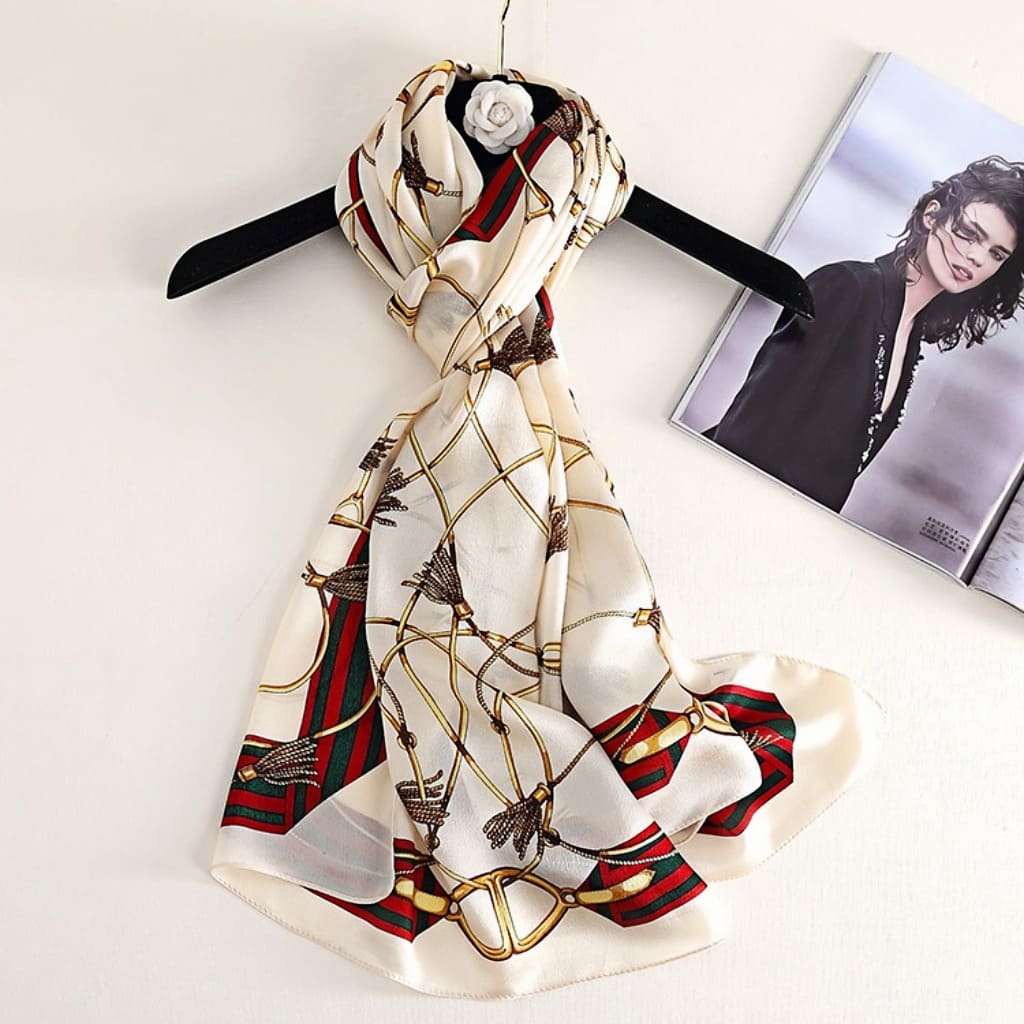 MaraSilk Pure Mulberry Silk Scarf - Oblong Georgette MS591