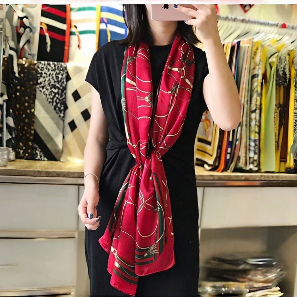 MaraSilk Pure Mulberry Silk Scarf - Oblong Georgette MS591