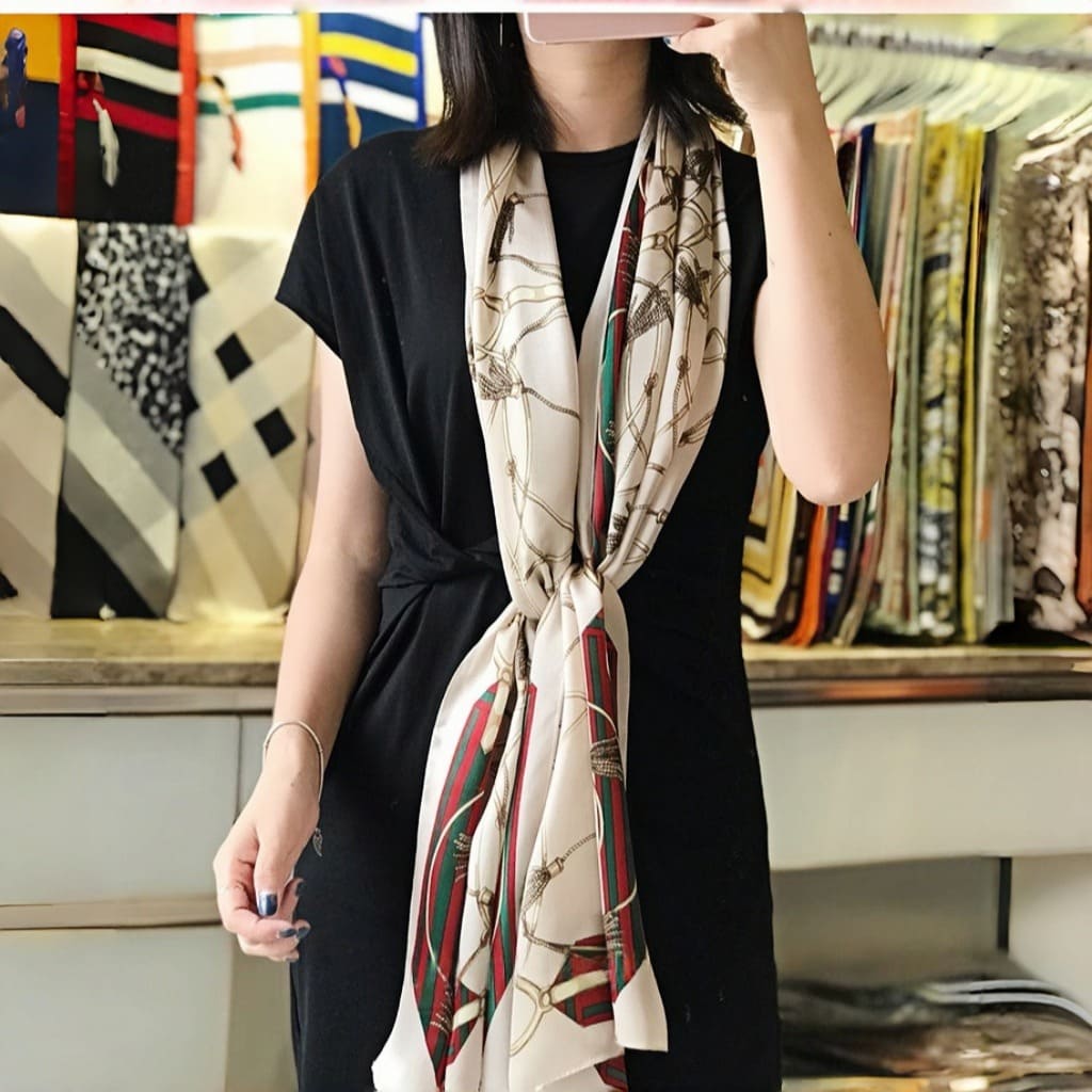 MaraSilk Pure Mulberry Silk Scarf - Oblong Georgette MS591