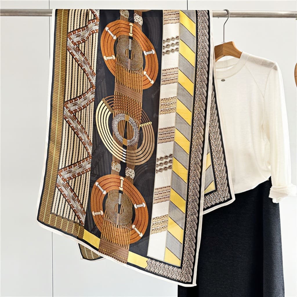 MaraSilk Pure Mulberry Silk Scarf - Oblong Georgette MS592