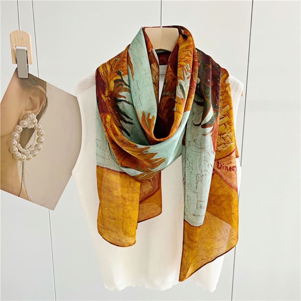 MaraSilk Pure Mulberry Silk Scarf - Oblong Georgette MS593 71" x 26" MS59301